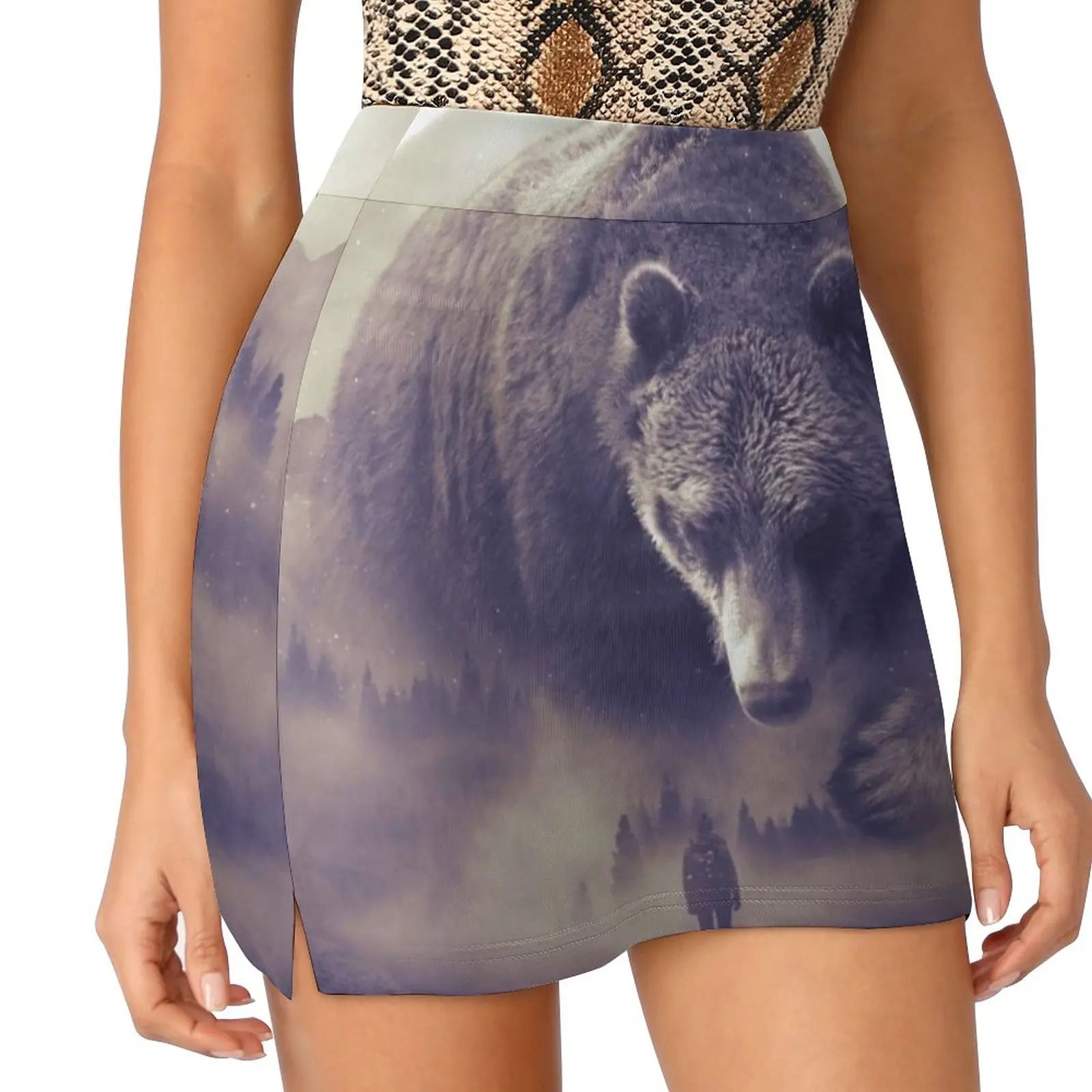 Айгис И | Юбки с медведем женская мода 2022 брючная юбка мини-юбки офисная короткая