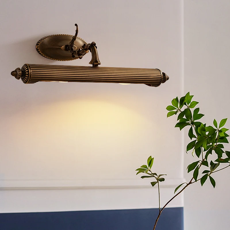 Лампа медная для кабинета настенный латунный светильник ванной комнаты зеркала