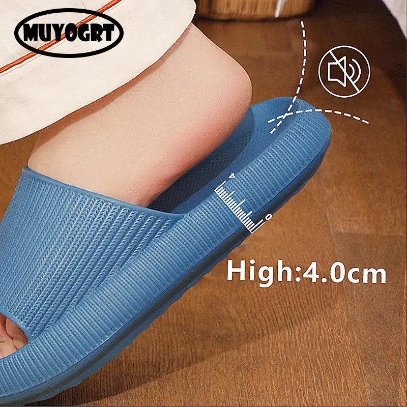 

EVA Slides Men Bathroom Shoes Summer Thick Platform Sandals Home Indoor Anti-slip Men Ladies Slippers Outdoor Beach Flip Flops