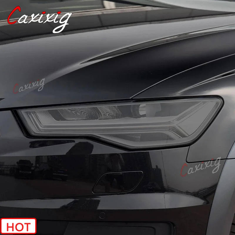 

Для Audi A6 C7 4G S6 RS6 2012-2018 2 шт. ремонт автомобильных фар защитная пленка дымчатый черный оттенок обертка винил прозрачный ТПУ стикер