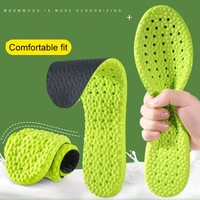 super soft and comfortable sports breathable sneakers insole wormwood deodorant shock absorption pu full pad unisex mesh insole