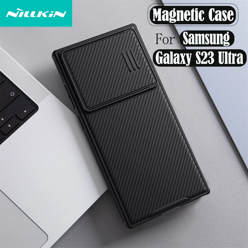 

For Samsung Galaxy S23 Ultra Magnetic Case NILLKIN CamShield S For MagSafe With Slide Camera Spring Cover For Samsung S23Ultra