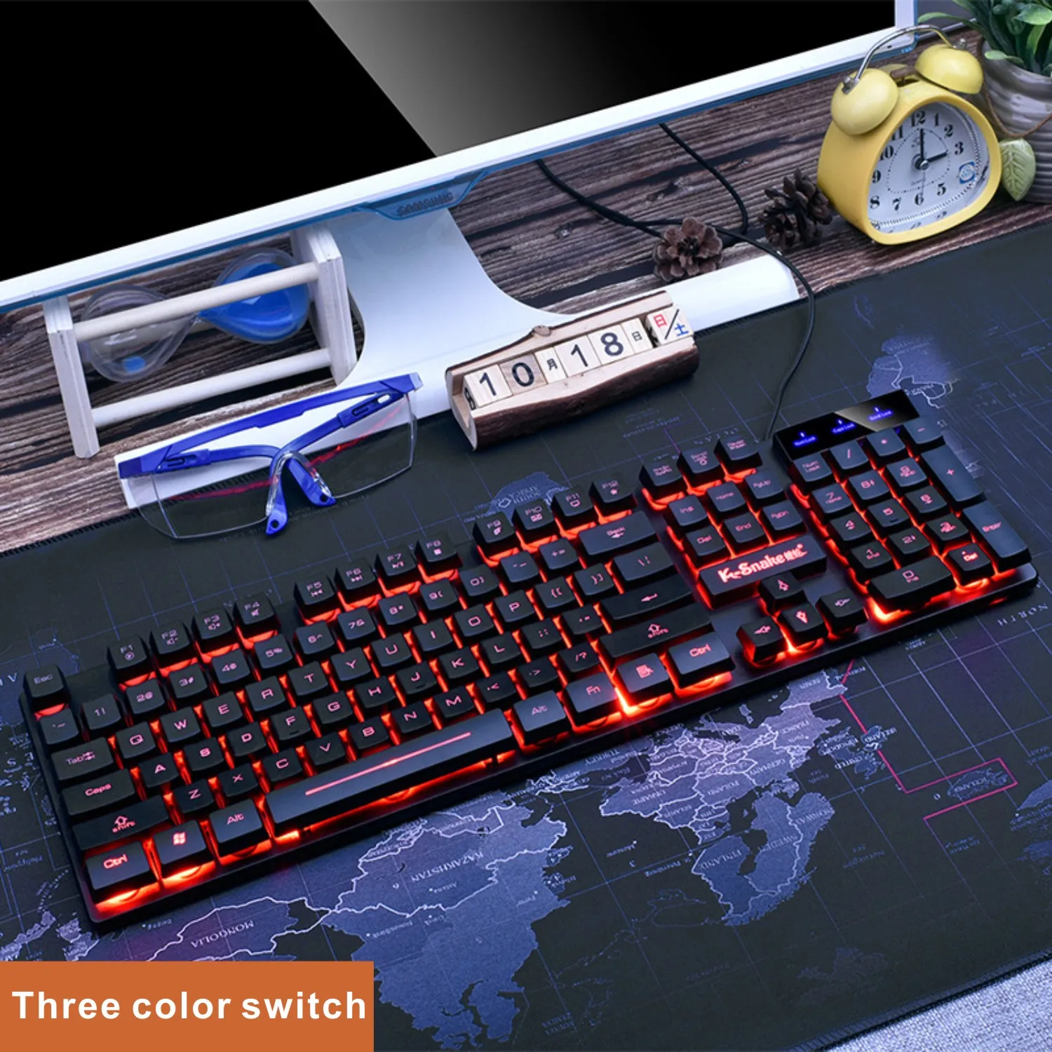 gamer gaming keyboard keypad usb wired backlit luminous mechanical english multimedia keyboards for pc computer desktop laptop free global shipping