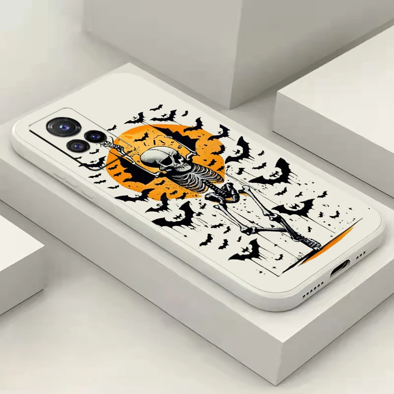 Чехол для телефона с тыквой и черепом на Хэллоуин VIVO Y91 Y85 Y83 Y79 Y77 Y76S Y75 Y73 Y73S Y72 Y70S Y67