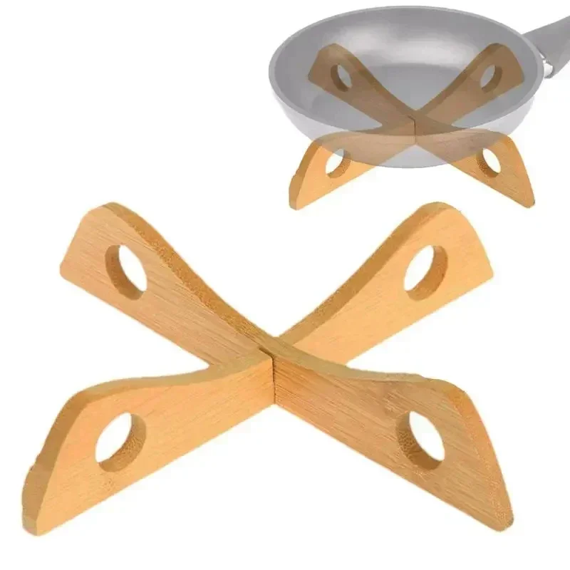 

Wooden Trivet Hot Dishes Bamboo Serving Stand Detachable Trivet Holder For Home Kitchen Coffee Table Living Room