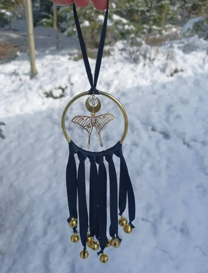 

Волшебная ведьма, защитные колокольчики, полумесяц, колокольчики, энергия, дверь, подвесная защита дома, изгнание зла