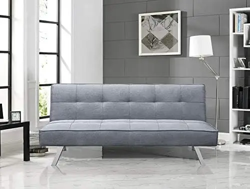 

Vegan Leather Futon, Light Grey