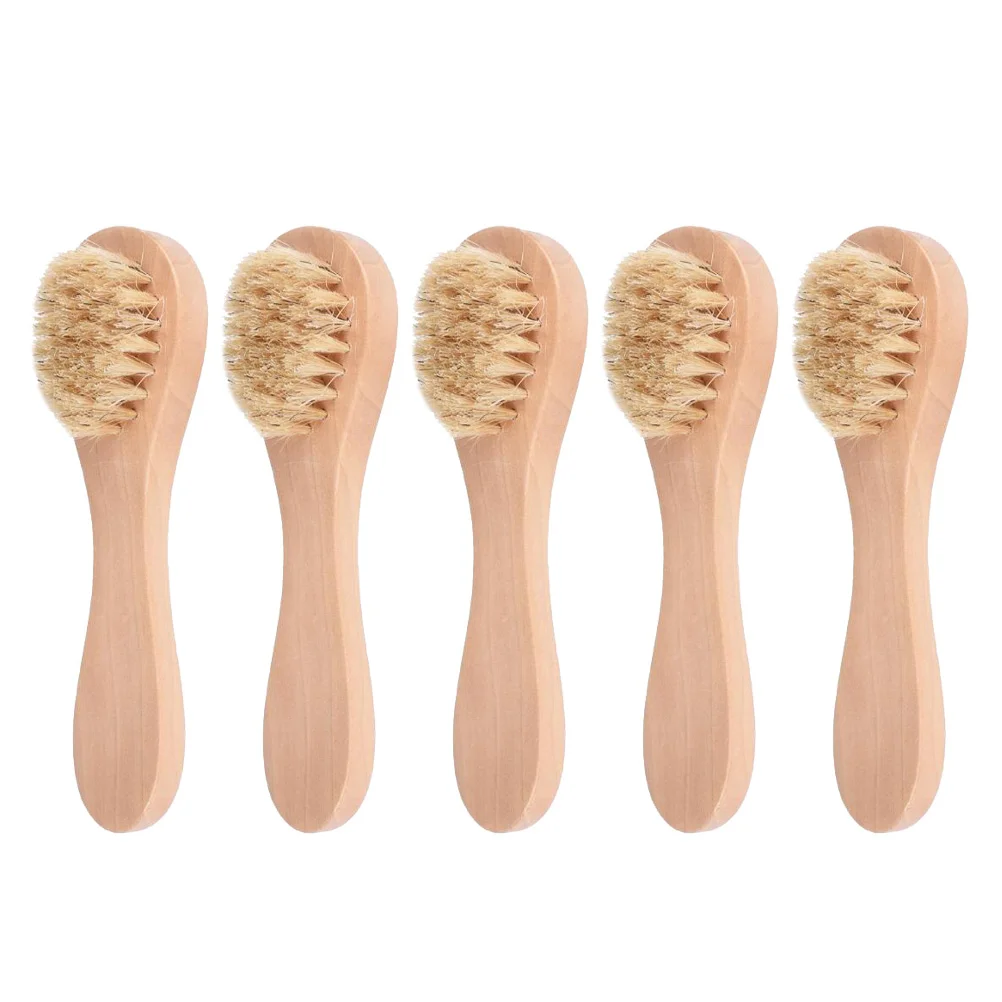 

Brush Facial Face Skin Care Exfoliating Scrubber Wooden Cleaning Scrub Soft Cleanpore Deep Cleaner Wash Cleansing Exfoliator Spa