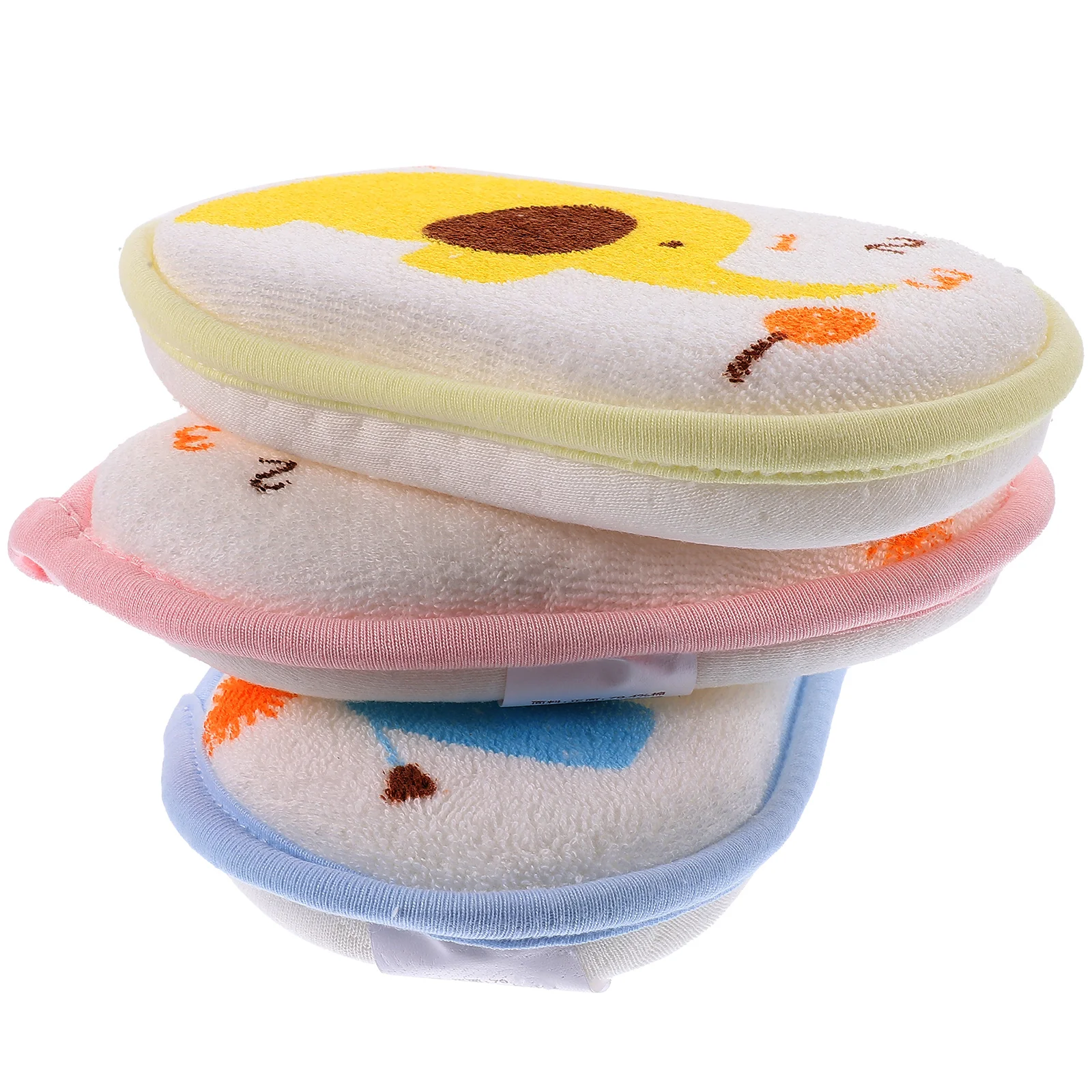 

Губка для ванны с мультяшным рисунком: 3 шт. Абсорбирующая отшелушивающая губка для душа, хлопковый скребок для тела, полотенце для детей, малышей, мальчиков, разные цвета