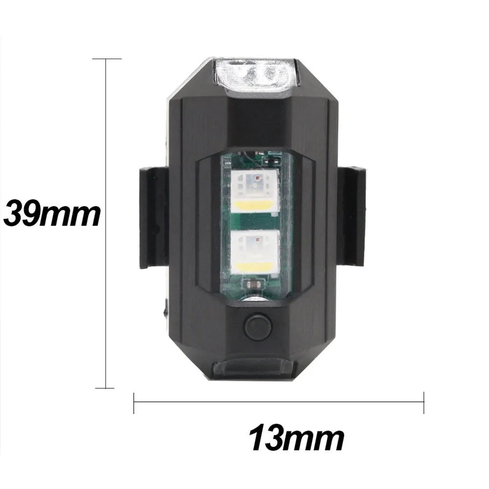

1pc LED Motorcycle Warning Light Mini Signal Light 7 Colors Strobe Light Turn Signal Indicator For Drone UAV Anti-collision