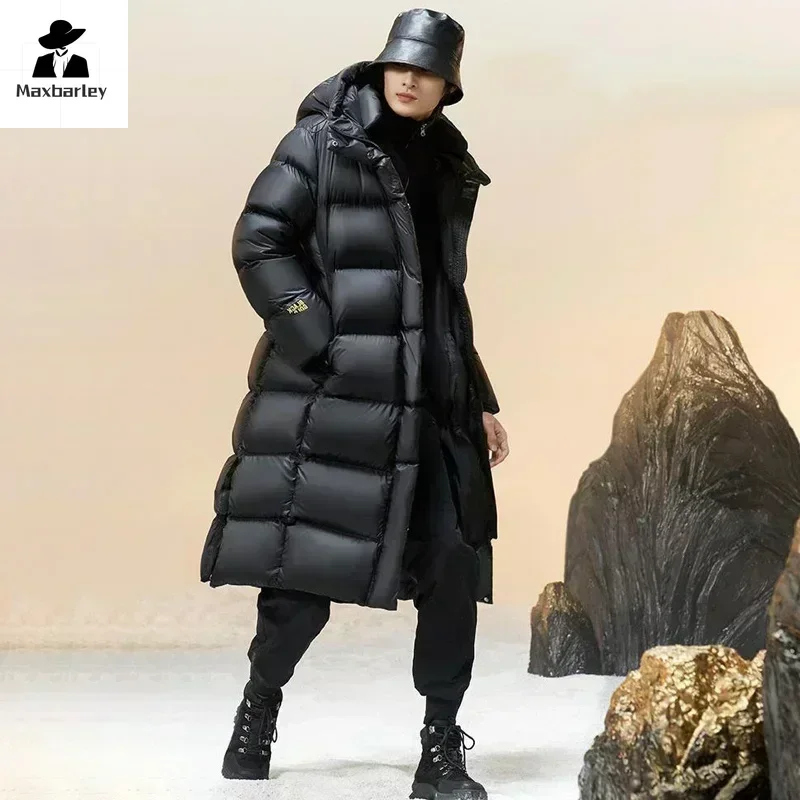 Winter Long Down Coats Women Warm Thick Puffer Jacket Female Portable Unisex Outerwear Lady Hooded Parka for 3XL