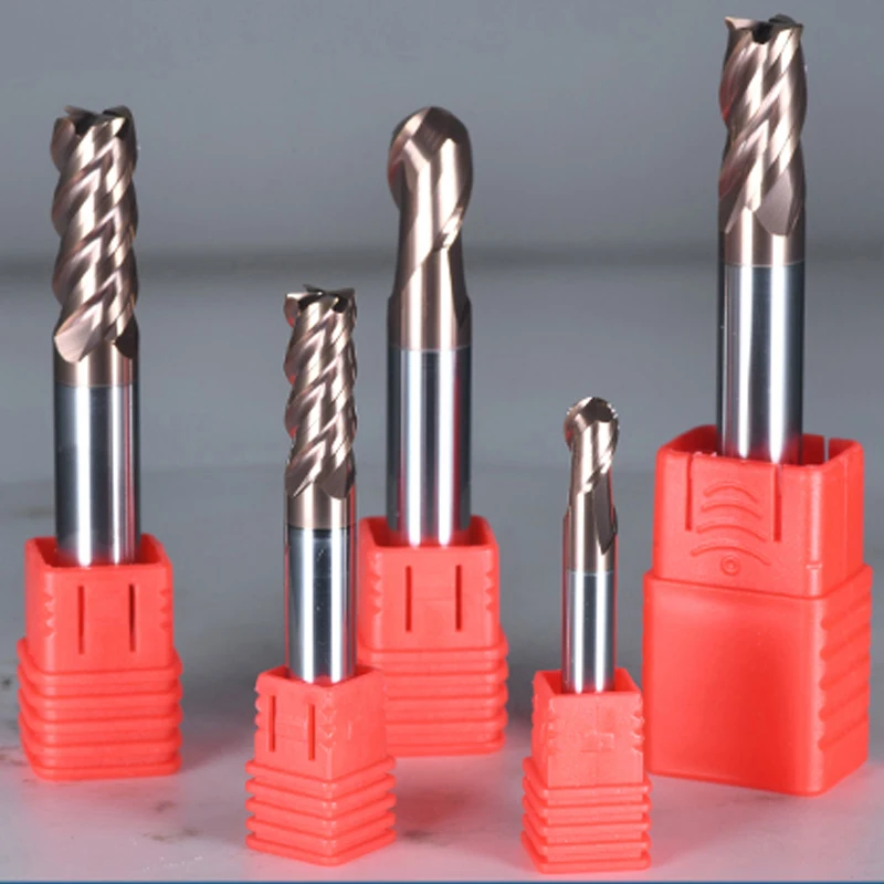 

70 Degree Coating 4 Flutes CNC Machine Tool High Efficiency Quenching High Hardness Flat Ball Milling Cutter