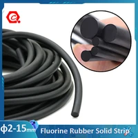 12345meters black round fluorine rubber solid strip o ring bar seal not foaming dia23456781012152 53 54 5 15mm