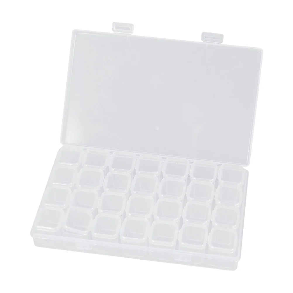 

4 Pcs Beads Painting Case Plastic Storage Diamond Embroidery Clear Organizer Bins Drawing Tool box