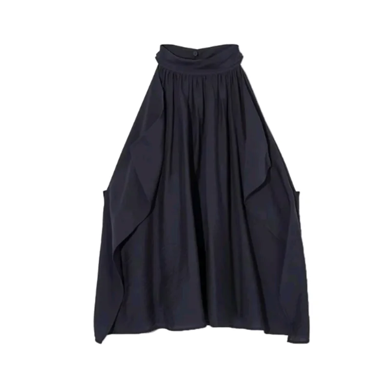 

Женский летний пуловер с воротником-стойкой, приталенный дышащий свободный универсальный топ без рукавов, 2023