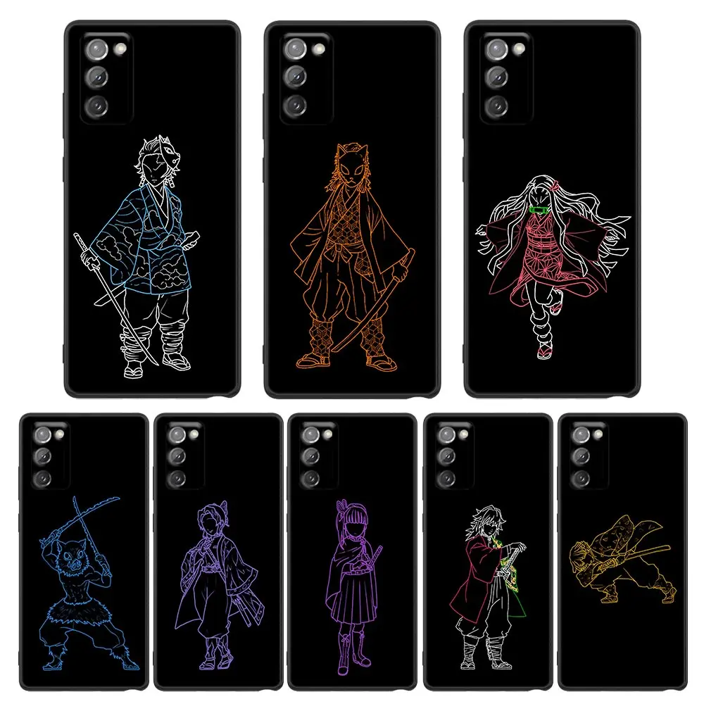

Kimetsu No Yaiba Case For Samsung M62 M52 M51 M32 M31 M01 Funda Demon Slayer For Galaxy F62 F52 F41 F22 Cases Cover Black Anime