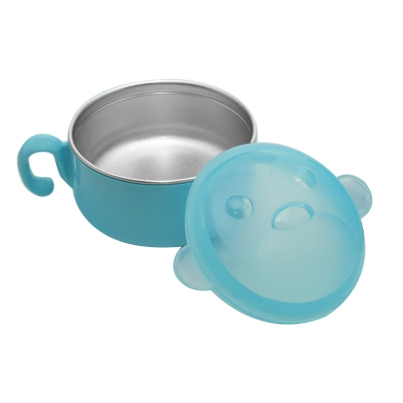 

250ml Baby Stainless Steel Insulation Bowl Kids Child Tableware Food Box Dish