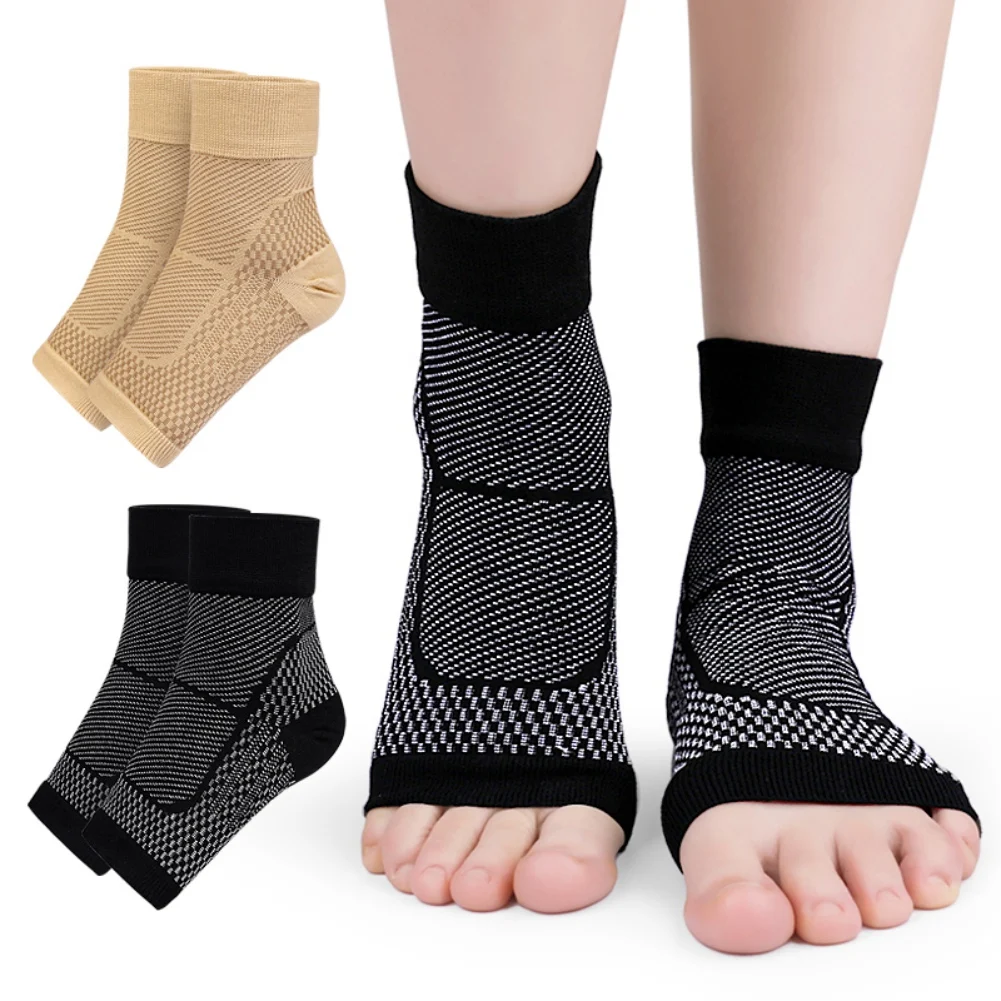 

5Pair Sports Ankle Brace Compression Plantar Fasciitis Socks Sleeves, Foot & Arch Support. Heel Pain, Achilles Tendonitis Relief