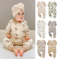 yg 2022 summer new baby tights boy baby girl baby clothes baby cotton printed jumpsuit 0 2 years old