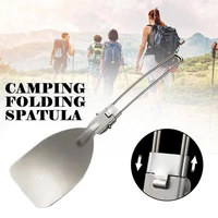 outdoor folding spatula stainless steel food turner steak frying shovel outdoor camping picnic equipment cooking accessories