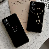 simple heart pattern phone case for honor v10 20 30 pro 50 v10 lite 10 10x 30s 20i v20 10i 2i5n cool etui smart pvc capa