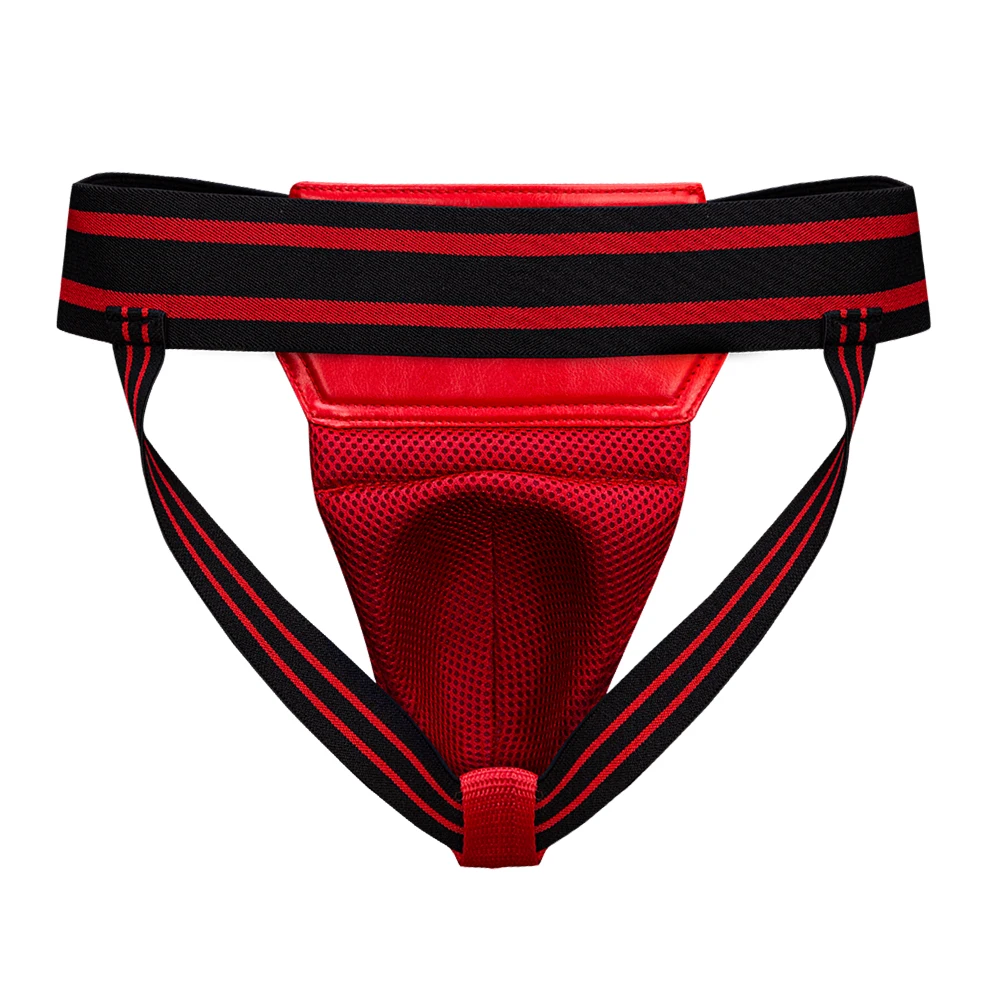 Синие красные черные мужские сандалии для взрослых женственное ММА защита Groin