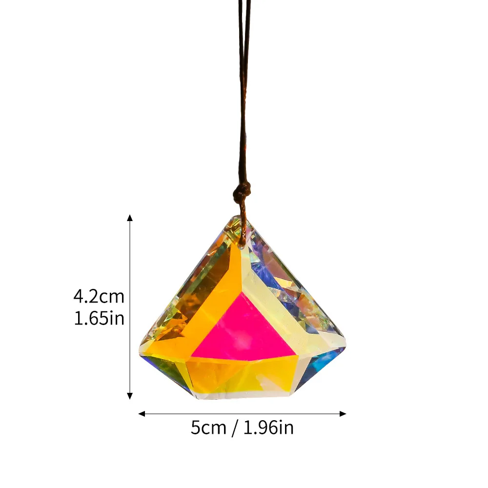 Camal 1 шт. 42*50 мм Алмазная Радуга/AB цвет хрустальные призматические капли люстра