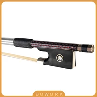 orchestra fiddle bow advanced 44 red silk braided carbon fiber violin bow aaa mongolia white horse hair bow well balance arco