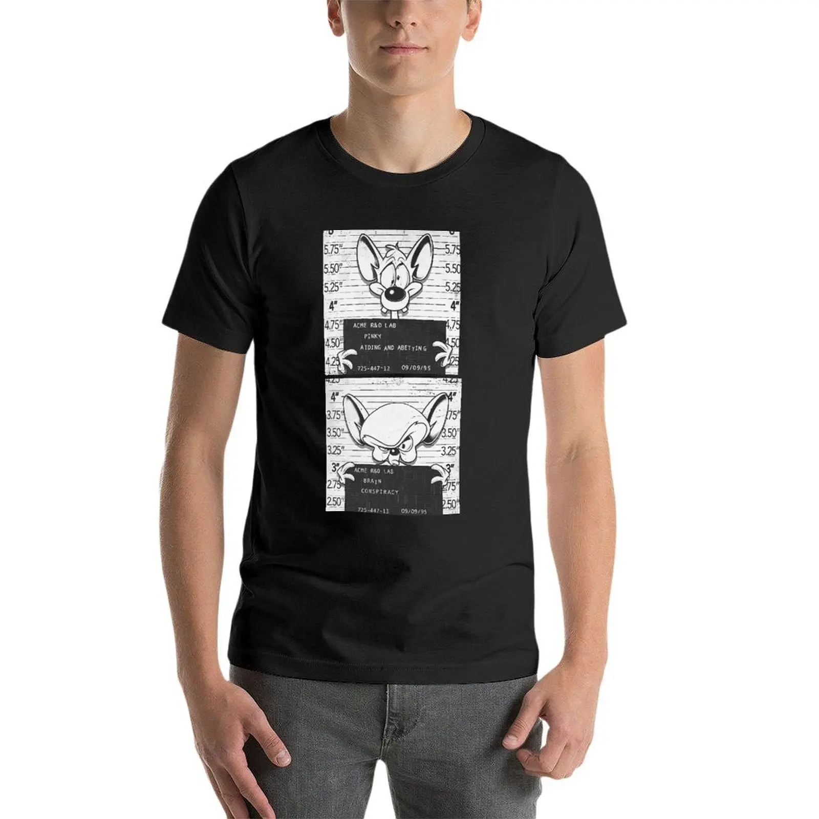 

Pinky And The Brain Mouse World Domination Oversized Tshirt Custom Mens Clothes Short Sleeve Streetwear Large Size Tops Tee