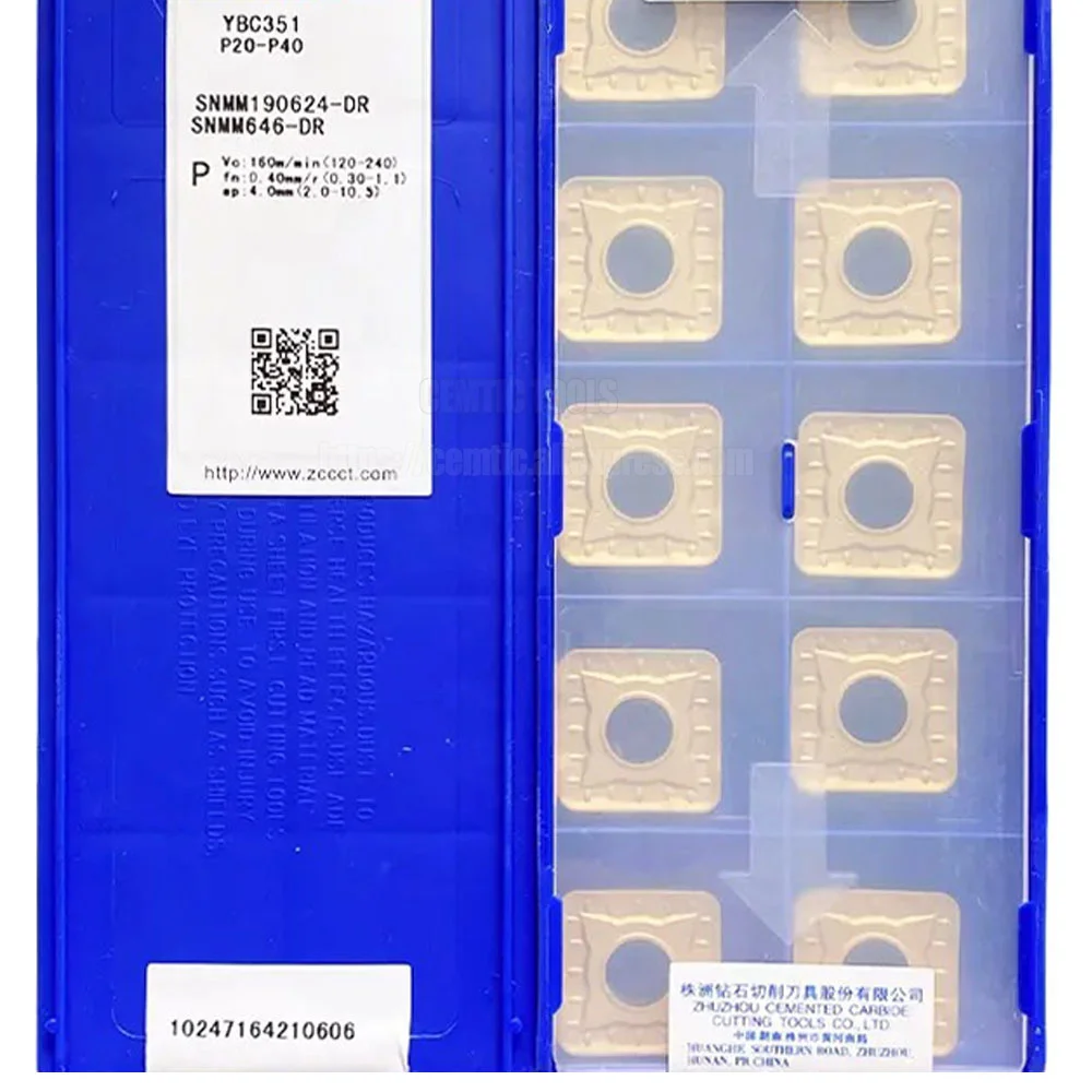 

ZCC CnC вставки 10 шт./партия SNMM190624-DR YBC351 Токарные режущие инструменты с покрытием карбидная токарная сталь