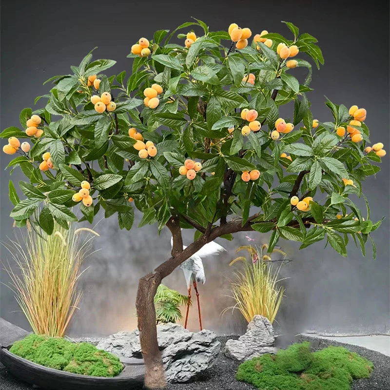 Искусственное фруктовое дерево боярышник лимон яблоко вишня хурма апельсиновое