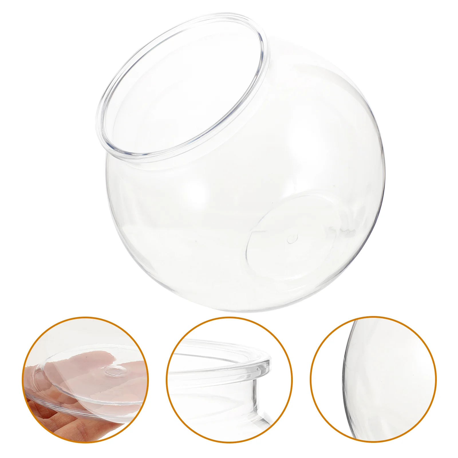 

Glass Terrariums Plants Plastic Bowl Small Aquarium Bowl Bowl Fish Tank Unbreakable Fish Bowl Globe Fish Bowl