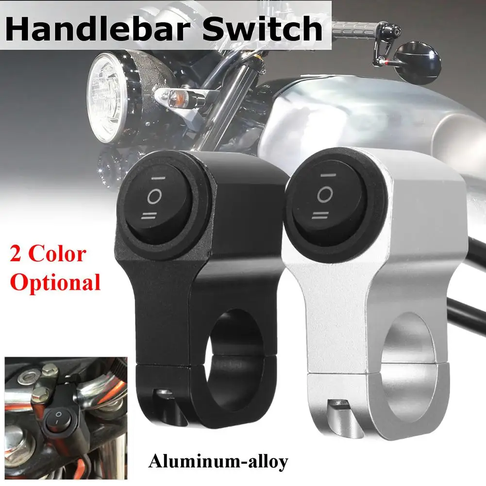 

Motorcycle Headlight Switch Handlebar Light Spotlight 3-setting Button Switch Alloy Modified Accessorie For 12V motorcycles
