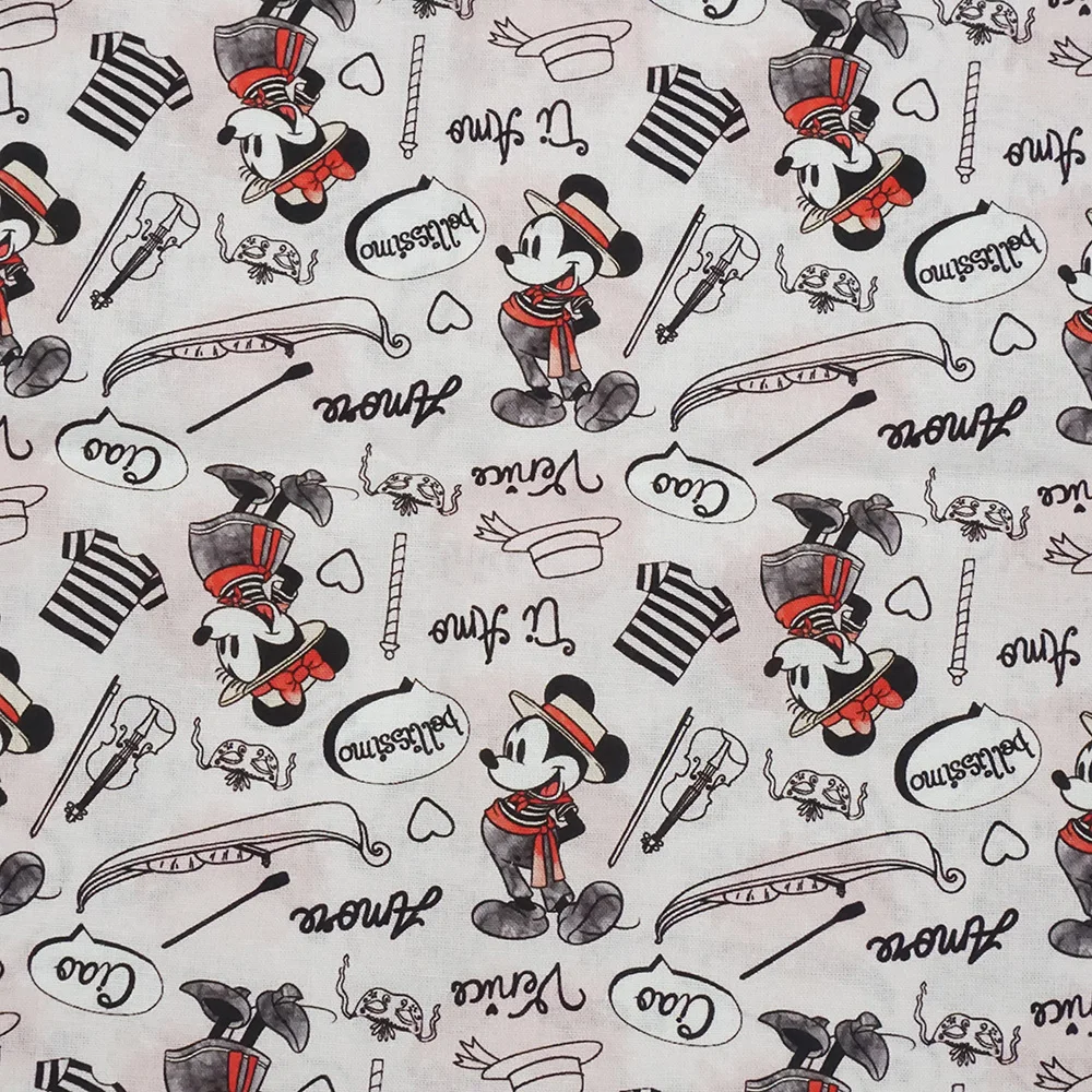 Wdith 110 см Дамбо Минни Микки Лило и Стич хлопчатобумажная ткань Disney для шитья