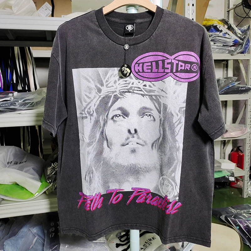 

Hellstar Studios Tshirt Washed and Worn Cotton Extra Large Women's Gothic TEE Street Men's Wear