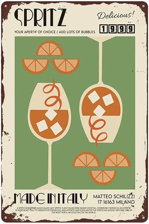 

Vintage Metal Tin Sign Fruit Food Menu Decor People Cave Deco Home Courtyard Picnic Restaurant Farmhouse Home Indoor And Outdoor