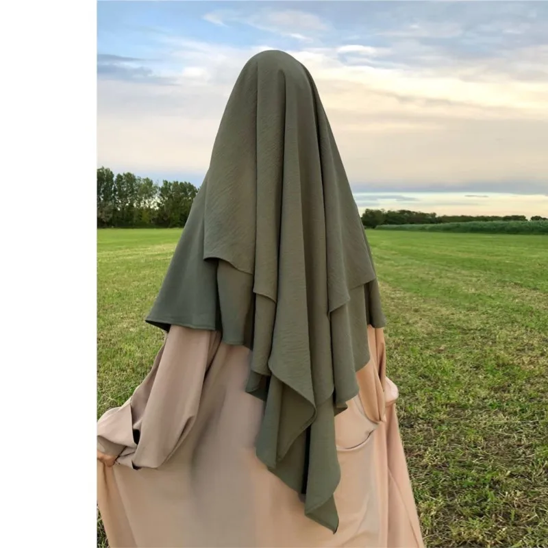 Muslim Shopee Middle East Dubai Turkish Headscarf Indonesia Malaysian Shawl Covering A Woman's Head Scarf Ice Silk Crepe