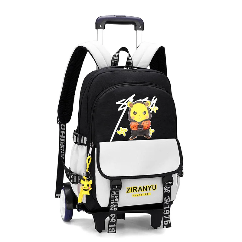 children Trolley School Backpack For Girls boys Wheels Travel Bag Schoolbag kids trolley School Bags Detachable Mochila Escolar