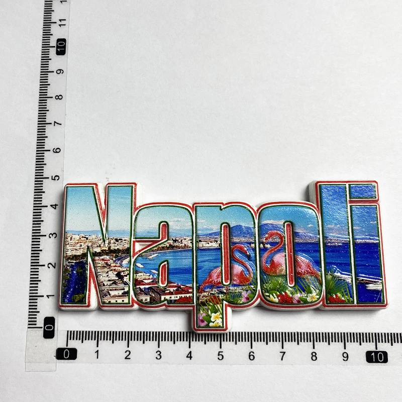 Naples i Travel Souvenirs Home Decor Items Collection Arts and Crafts Gifts Alphabet Flamingos 3D stereo Fridge magnets