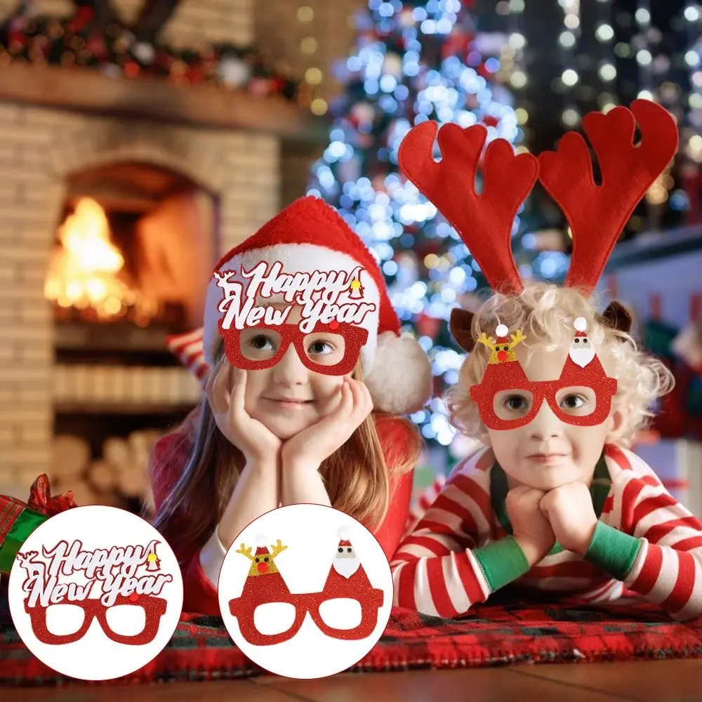 

Elk Ornaments Christmas Tree Santa Claus Eyeglasses Christmas Decorative Glasses Christmas Frame Glasses Party Decorations