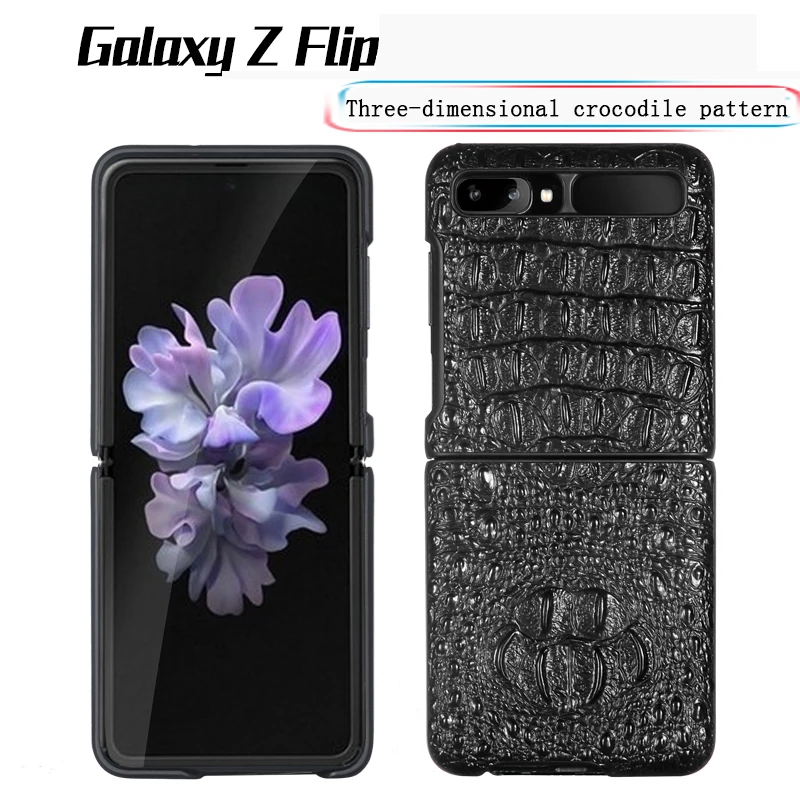 

Real Leather Protective Cover For Samsung Z Flip 3 5G Shockproo Back Bumper Shell For Samsung Galaxy Z Flip3 Genuine Leathe Case