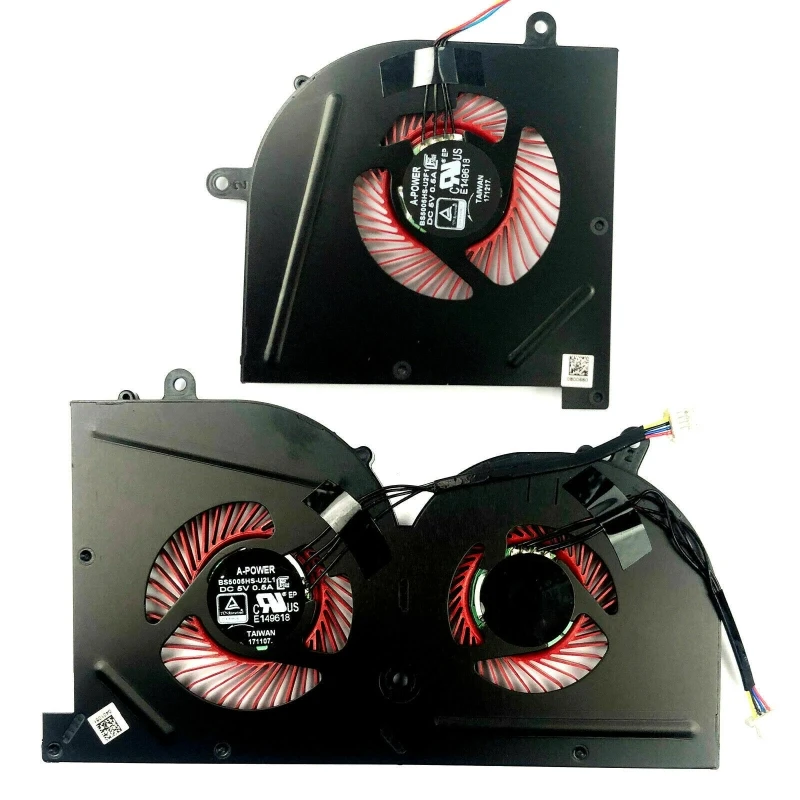 

CPU+GPU Radiator DC 5V 4 pin 4-wire Laptop Cooler Fan For MSI GS63 GS63VR GS73 GS73VR MS-16K2 MS-17B1 Laptop Cooling Fan