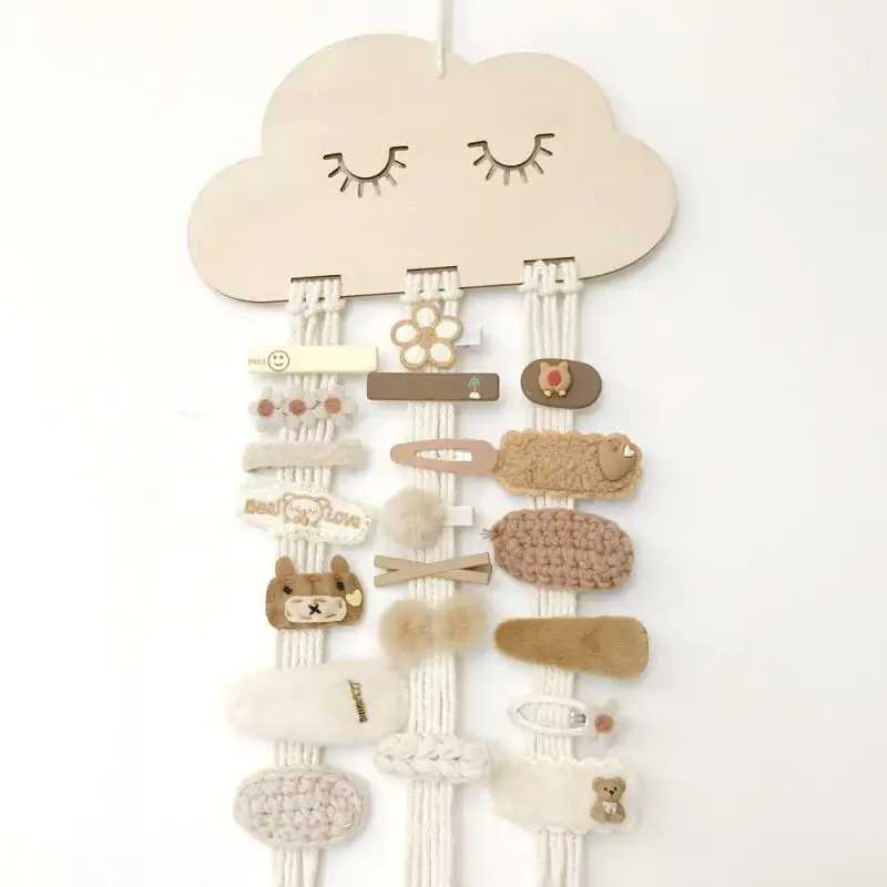 

Good Load-bearing Capacity Nordic Style Wooden Cloud Wood Chip Cloud Hairpin Storage Belt Resistant To Cracking And Deformation