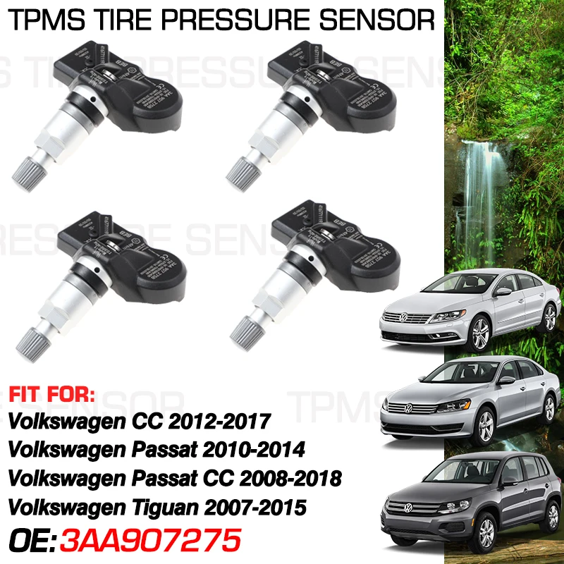 

3AA907275 для VW Tiguan 5N 2007-2015 Tiguan Volkswagen Passat CC 2009-2017 VW Passat B7 2010-2014 433 МГц датчик давления в шинах