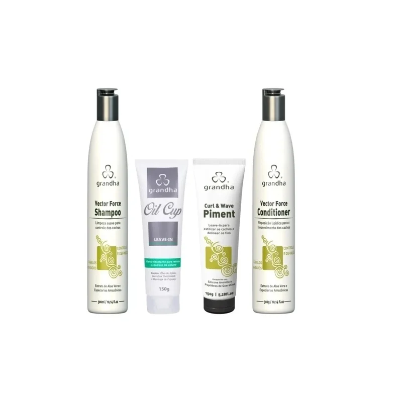 

Grandha Kit Vector Force and Curl & Wave with 4 Produtos