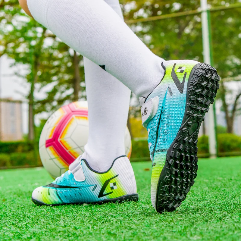 SENAGE New Professional Children Football Shoes Lightweight TF Soccer Shoes Fashion Superstar Kids Football Futsal Sneakers