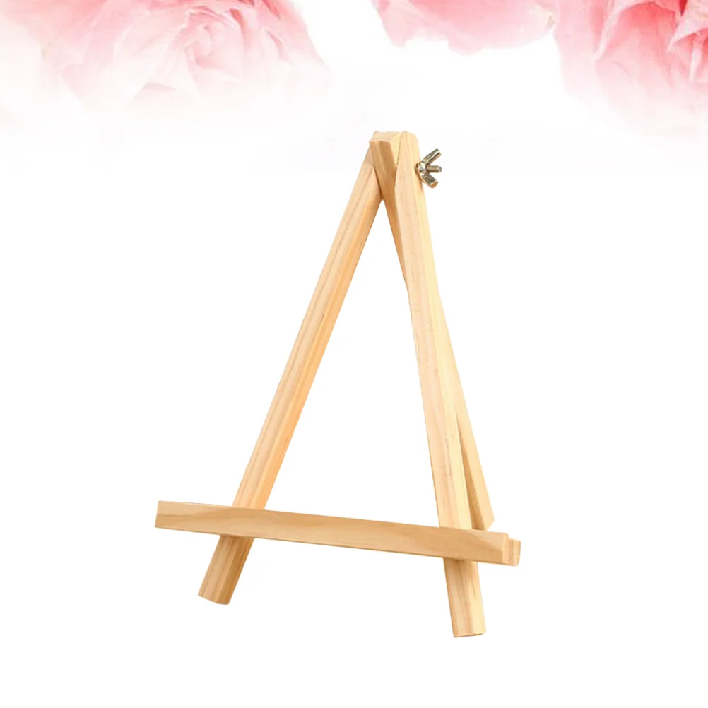 

1pc Small Tabletop Wood Display Artist A-Frame Easel Photo Frame Bracket Photo Painting Triangle Easel(9 x 15cm)