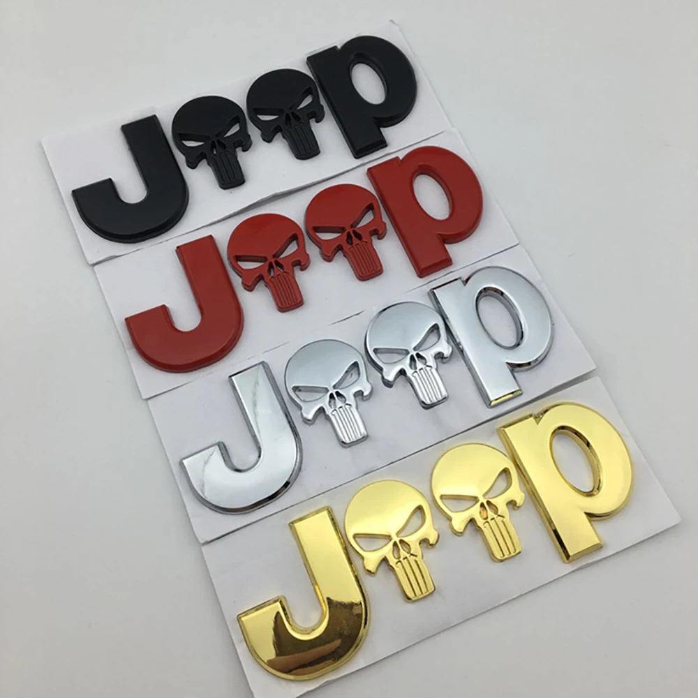 

10 шт., наклейка на заднюю панель автомобиля с изображением черепа для Chrysler JEEP Grand Cherokee Wrangler