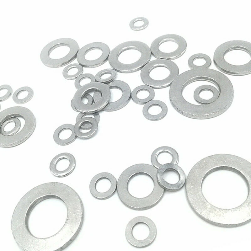 

Household Supplies Hardware Flat Washer Tools 580pcs Assortment Boxed Fastener Gasket Replacement Stainless Steel