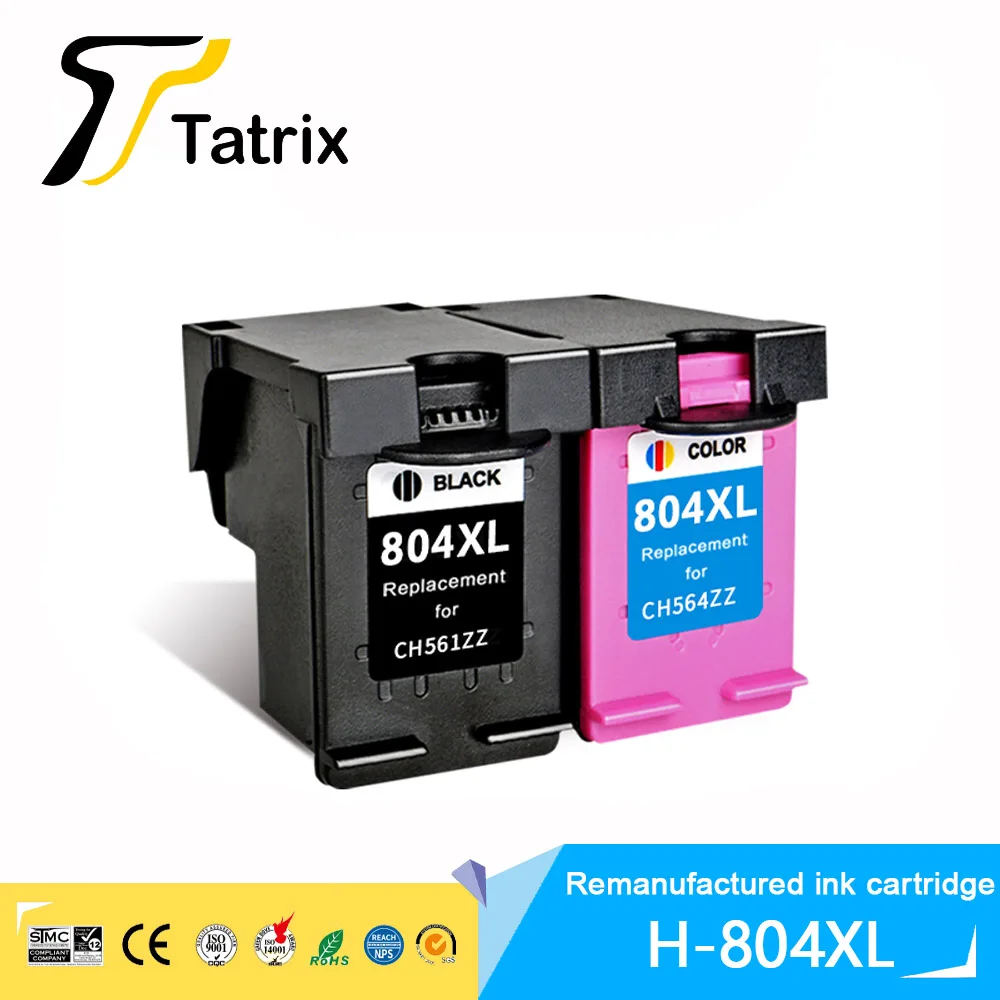 Фото Tatrix HP804 XL 804XL Премиум восстановленный цветной струйный картридж для HP Envy Photo 6220/6222/6230/6252/7120/7130/7155 №1